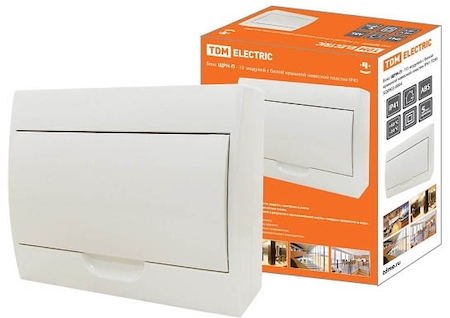 TDM ELECTRIC SQ0903-0009 Бокс ЩРН-П-10 модулей с белой крышкой навесной пластик IP40 TDM